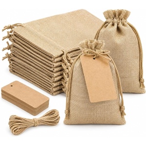 image:imageG2PLUS 24 Pcs Burlap Gift Bags with Drawstring 4x6 Inch Rustic Gift Favor Bags with Kraft Tags amp Jute String for Wedding Favors DIY Crafts Birthday amp Coffee Packaging4X6 Orignal