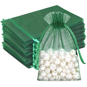 image:imageG2PLUS 25PCS Drawsring Organza Bags 5x7 inches  Light Green Organza Gift Bag Sheer Mesh Pouches for Candy Jewelry Fruits Wedding Party FavorsDark Green
