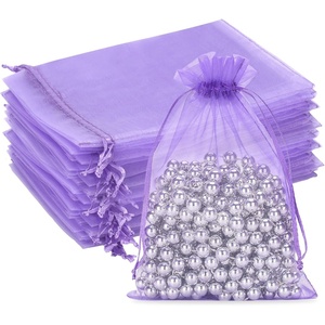 image:imageG2PLUS 25PCS Drawsring Organza Bags 5x7 inches  Light Green Organza Gift Bag Sheer Mesh Pouches for Candy Jewelry Fruits Wedding Party FavorsLight Purple