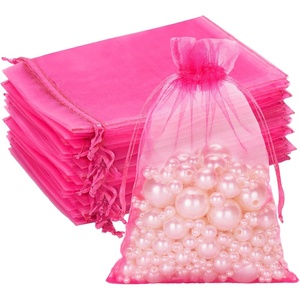 image:imageG2PLUS 25PCS Drawsring Organza Bags 5x7 inches  Light Green Organza Gift Bag Sheer Mesh Pouches for Candy Jewelry Fruits Wedding Party FavorsRose Red