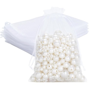 image:imageG2PLUS 25PCS Drawsring Organza Bags 5x7 inches  Light Green Organza Gift Bag Sheer Mesh Pouches for Candy Jewelry Fruits Wedding Party FavorsWhite