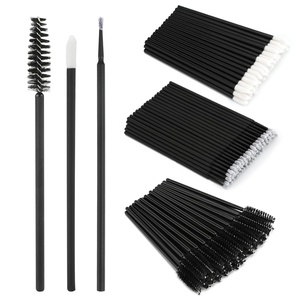 image:imageG2PLUS 300PCS Crystal Eyelash Extension Supplies Kit 100PCS Disposable Lip Wands Mascara Brush Applicators Glitter Micro Swabs for Eyebrow Eyelash Extension and Makeup Kits PinkBlack