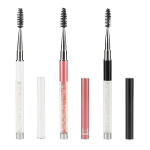 image:imageG2PLUS 3PCS Eyebrow Brushes with Cap Portable and Bendable Brow Brush Eyelash Mascara Brushes Wands Applicator Makeup Tools for Eyelash Extensions and Eyebrow Comb BlackMulticolored