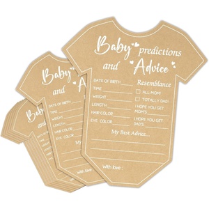 image:imageG2PLUS 50PCS Baby Advice Cards Onesie Baby Shower Predictions and Advice Cards for Parents To Be Wishes Card for New Parents Gender Reveal Girls Boys Game Party Decorations52x6in Kraft WhiteOnesie