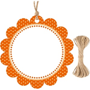 image:imageG2PLUS 50PCS Orange Scalloped Gift Tags 25in Round Scalloped Gift Tags with String Large Blank Paper Hanging Labels Craft Tag with Orange and White Polka Dots Edge Design for Arts Crafts Packaging50PCSOrange Dots
