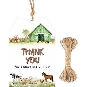 image:imageG2PLUS 50Pcs A Gift for You Tags  33x22 in White Paper Name Tags with String Gift Wrapping Hangtag for Wedding Baby Shower Birthday ChristmasFarm Thank You