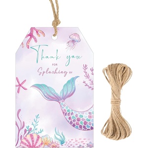 image:imageG2PLUS 50Pcs Bee Thank You Tags with String  Thank You for Coming Tags for Gender Reveal Baby Shower 1st Birthday Wedding Bridal Shower Party FavorsMermaidThank You