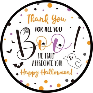 image:imageG2PLUS 60PCS Happy Halloween Stickers 2 Inches Round Halloween Thank You for All You Do Stickers Boo Gift Label Envelope Seals Sticker for Adults Gift Wrapping Candy Bags Party FavorsHalloweenThank You