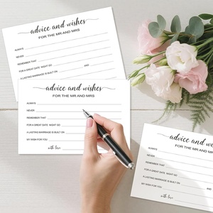 image:imageG2PLUS Advice and Wishes Cards  50 Pcs Wedding Advice Cards for the Mr and Mrs Bride and Groom Newlyweds 4x6 White Paper Mad Libs Card for Wedding Engagement Bridal Shower Party GamesBaby Advice Cards