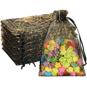 image:imageG2PLUS Christmas Drawstring Organza Bags 4x650PCS Christmas Snowflake Organza Gift Bags Green Sheer Mesh Pouches Xmas Winter Holiday Sheer Mesh Bag for Jewelry Candy GoodiesBlackHalloween