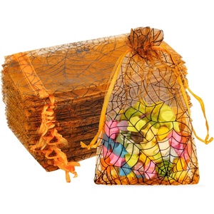 image:imageG2PLUS Christmas Drawstring Organza Bags 4x650PCS Christmas Snowflake Organza Gift Bags Green Sheer Mesh Pouches Xmas Winter Holiday Sheer Mesh Bag for Jewelry Candy GoodiesOrangeHalloween