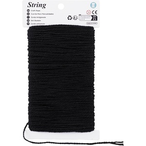 image:imageG2PLUS Christmas String  2mm 164ft White Red Cotton Twine String for Gift Wrapping Baking Packaging DIY Crafts Christmas Party DecorationsBlack
