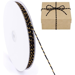 image:imageG2PLUS Christmas String  2mm 328ft Red Green White Cotton Twine String for Gift Wrapping Baking Packaging DIY Crafts Christmas Party DecorationsBlack Gold