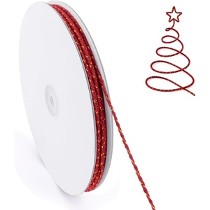 image:imageG2PLUS Christmas String  2mm 328ft Red Green White Cotton Twine String for Gift Wrapping Baking Packaging DIY Crafts Christmas Party DecorationsRed Gold