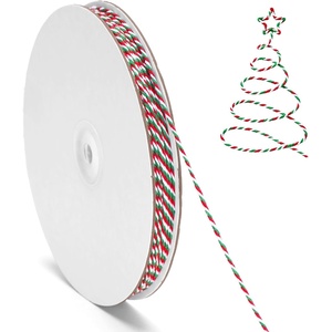 image:imageG2PLUS Christmas String  2mm 328ft Red Green White Cotton Twine String for Gift Wrapping Baking Packaging DIY Crafts Christmas Party DecorationsRed Green White