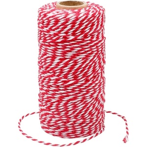 image:imageG2PLUS Christmas String 2MM 656 Feet White and Green Cotton String Gift Wrapping Twine for CraftsRed and Whitepackage 1