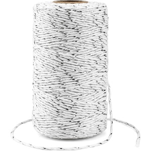 image:imageG2PLUS Christmas Twine String  2MM 328 Ft Bakers Twine Red Green White Cotton String for Gift Wrapping DIY Crafts Party DecorationsWhite Silver