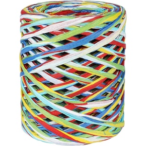 image:imageG2PLUS Colored 394 Feet Raffia Paper Ribbon Christmas Raffia Ribbon Packing Paper String for Gift Wrapping and DIY Decoration Green Yellow Blue PinkMulticolor Red Green Blue