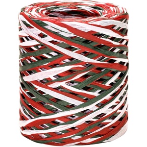 image:imageG2PLUS Colored 394 Feet Raffia Paper Ribbon Christmas Raffia Ribbon Packing Paper String for Gift Wrapping and DIY Decoration Green Yellow Blue PinkRed Green White