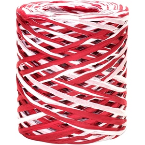 image:imageG2PLUS Colored 394 Feet Raffia Paper Ribbon Christmas Raffia Ribbon Packing Paper String for Gift Wrapping and DIY Decoration Green Yellow Blue PinkRed White