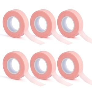 image:imageG2PLUS Eyelash Tape 2 Rolls Silicone Gel Makeup Tape 12 x 8 Yards Pink Lash Tape Micropore Eyelash Extension Tape for Lift and MakeupPink