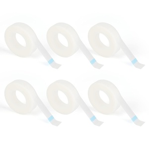 image:imageG2PLUS Eyelash Tape 2 Rolls Silicone Gel Makeup Tape 12 x 8 Yards Pink Lash Tape Micropore Eyelash Extension Tape for Lift and MakeupTransparent