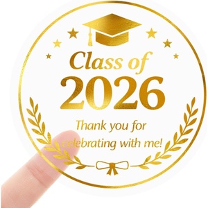 image:imageG2PLUS Graduation Thank You Stickers  120Pcs Class of 2026 Stickers Gold Foil Graduation Gift Labels 2in Round Envelope Seal Sticker for Certificate Congrats Grad Party FavorsGraduation Thank You  Gold