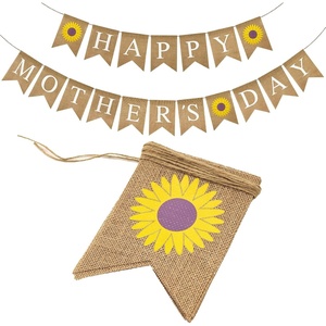image:imageG2PLUS Happy Easter Burlap Banner Prestrung Colorful Easter Bunny Garland with Pompom Ball Rustic Farmhouse Easter Bunting Banner for Home Mantel Fireplace Party amp Spring DecYellow SunflowersMothers day