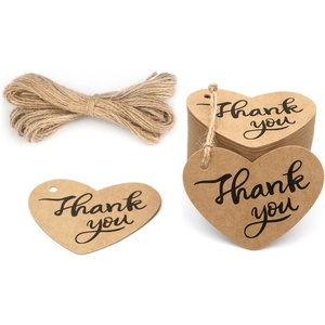 image:imageG2PLUS Heart Gift Tags with String 100PCS Heart Shaped Gift Tags 23X23 in Blank Wedding Favor Hang Tag for Gift Wrapping DIY Arts amp Crafts Valentines Mothers DayBrown Thank You
