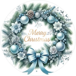 image:imageG2PLUS Merry Christmas Stickers  120 Pcs Red Gold Christmas Gift Stickers 2 Round Xams Label Sticker Cards Envelope Seals for Gift Wrapping Party FavorsChristmasWreath