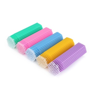 image:imageG2PLUS Micro Swabs  100pcs Cotton Swabs for Makeup Purple Disposable Applicators Brush for Nails Eyeliner and Lash Tech SuppliesMulticolored