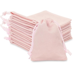 image:imageG2PLUS Pink Velvet Jewelry Pouches 20PCS Small Velvet Gift Bags with Drawstring Christmas Gift Bags for Wedding Favors Candy Bag Party Favors 47x59Pink
