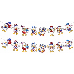 image:imageG2PLUS PreStrung Goose Birthday Banner 196Ft Pink Bow Cute Goose Party Bunting Garland One Silly Goose Banner for Baby Shower Toddler Birthday Nursery Room Spring Party DecorationsRed Blue White