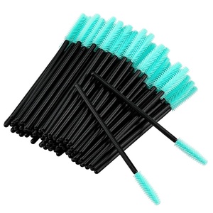 image:imageG2PLUS Silicone Eyelash Brushes 100PCS Black and Green Mascara Brushes Brow Applicator Wands for Makeup Personal Care and Eyelash ExtensionsBlack