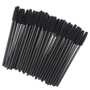 image:imageG2PLUS Silicone Eyelash Brushes 100PCS Black and Green Mascara Brushes Brow Applicator Wands for Makeup Personal Care and Eyelash ExtensionsPure Black