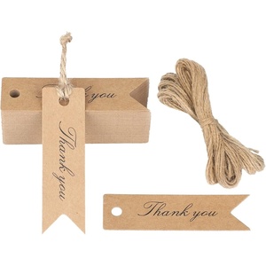 image:imageG2PLUS Small Merry Christmas Tags  100Pcs Deer Kraft Paper Gift Tags with String for Gift Wrapping Goodies Bags Christmas Holiday Party Favors28x08Small Brown Blackthank You