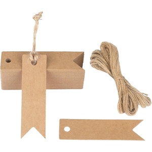 image:imageG2PLUS Small Merry Christmas Tags  100Pcs Deer Kraft Paper Gift Tags with String for Gift Wrapping Goodies Bags Christmas Holiday Party Favors28x08Small Brown Blank Tags