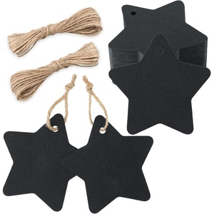 image:imageG2PLUS Star Gift Tags 100PCS Blank Star Shaped Tags Kraft Paper Gift Tag with String for Present Wrapping Wedding Graduation Christmas Party Favors BlackBlack Blank Star