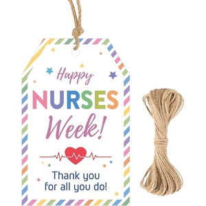 image:imageG2PLUS Thank You Nurse Gift Tags  50Pcs Happy Nurses Week Tags with String Thank You for All You Do Tag for Appreciate Nueses Party FavorsHappy Nurses Week