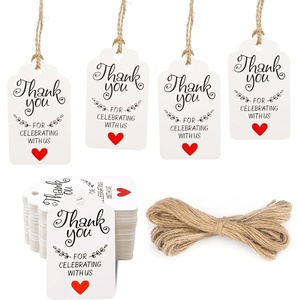 image:imageG2PLUS Thank You Tags 100PCS Thank You for Celebrating with Us Tags 28x16 in White Paper Gift Tag with String for Gift Wrapping DIY Arts amp Crafts Wedding Birthday Party FavorsWhite Red Heart