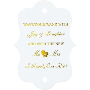 image:imageG2PLUS Wedding Favors Tags 100PCS Gold Wedding Send Off Tags The New Mr amp Mrs Label Tag 28X2 in White Paper Gift Tag with String for Bridal Shower Anniversary Celebration