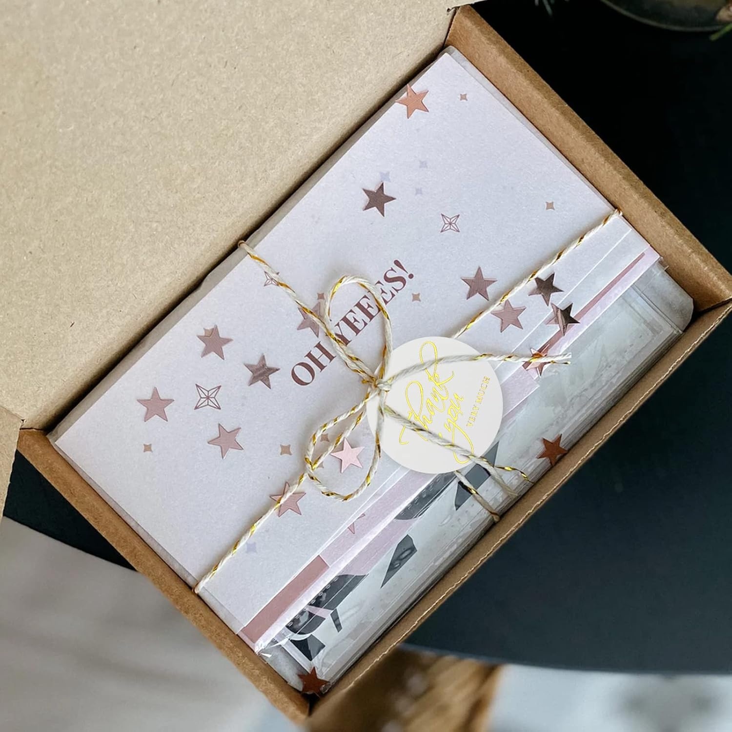image:imageG2PLUS 100PCS Thank You Very Much Tags Rose Gold Foil Thank You Tag 22 in White Paper Round Gift Tags with String for Gift Wrapping DIY Arts amp Crafts Wedding Party FavorsThank You Tag White