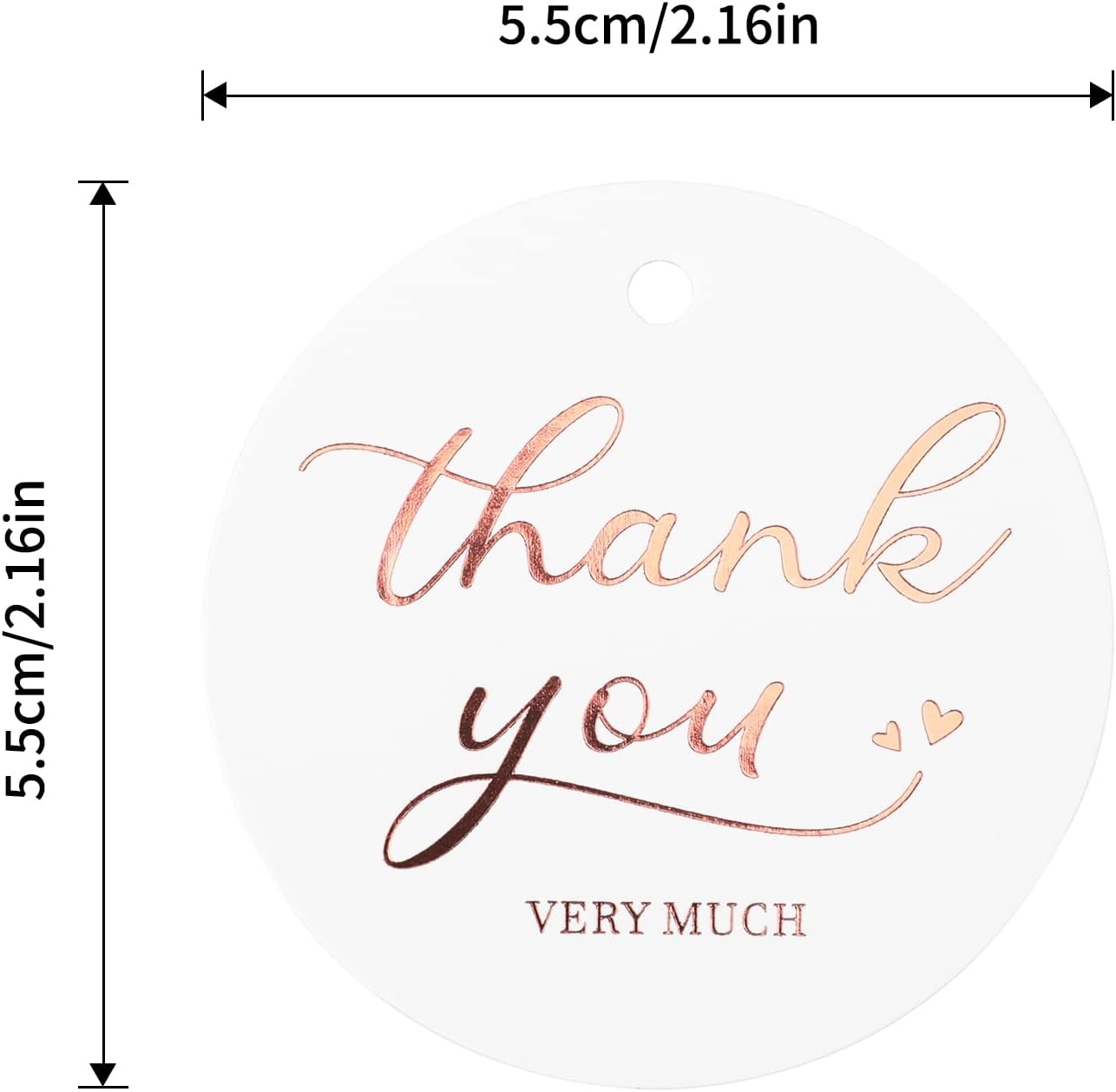 image:imageG2PLUS 100PCS Thank You Very Much Tags Rose Gold Foil Thank You Tag 22 in White Paper Round Gift Tags with String for Gift Wrapping DIY Arts amp Crafts Wedding Party FavorsRose Red Gold