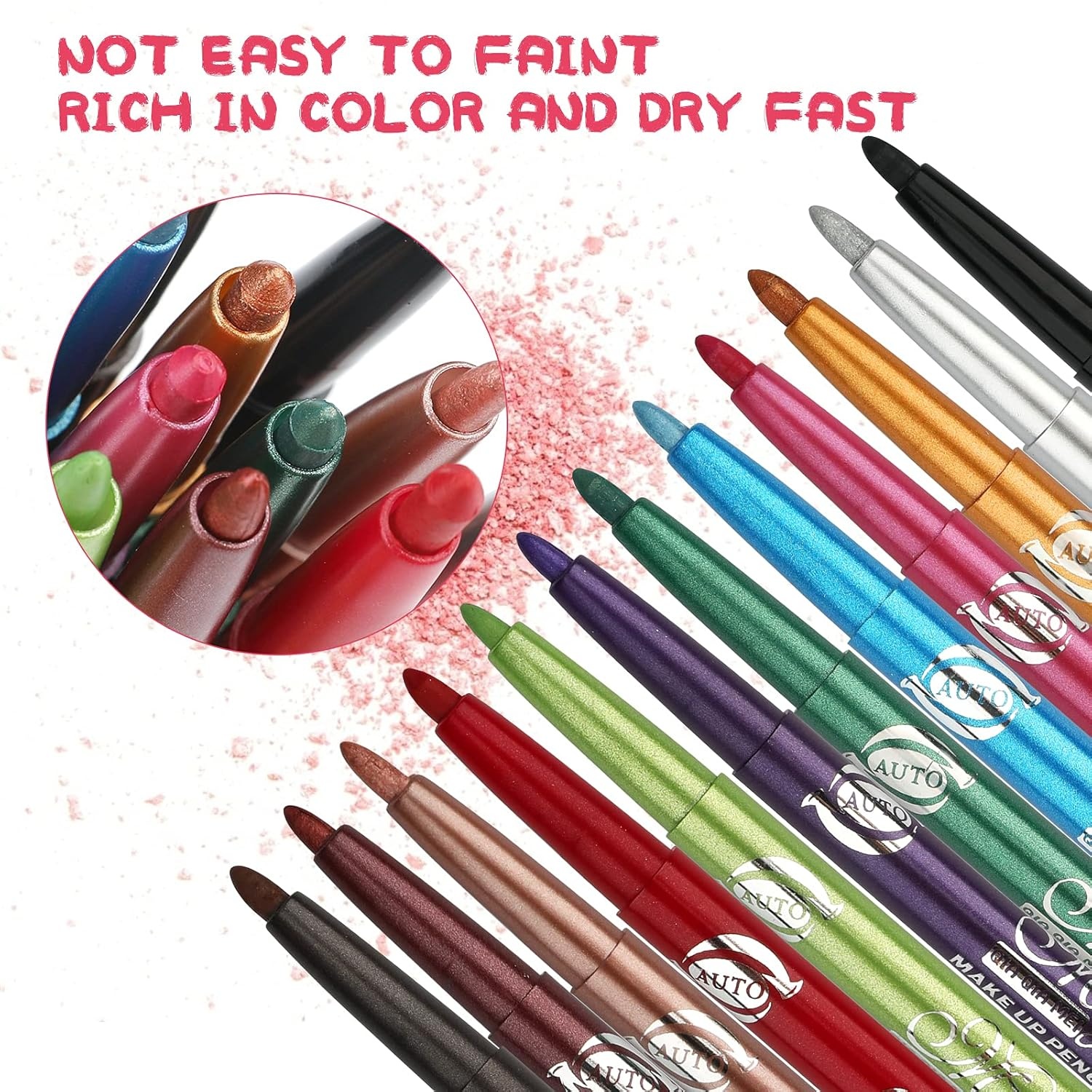 image:imageG2PLUS 12 PCS Colorful Eyebrow Pencil Colored Eyeliners Colorful Liquid Eyeliner for Eyebrow Lip Liner Pencil Pen Makeup Cosmetic Set Kit Tool Waterproof