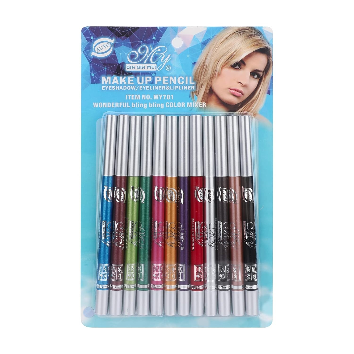 image:imageG2PLUS 12 PCS Colorful Eyebrow Pencil Colored Eyeliners Colorful Liquid Eyeliner for Eyebrow Lip Liner Pencil Pen Makeup Cosmetic Set Kit Tool Waterproof