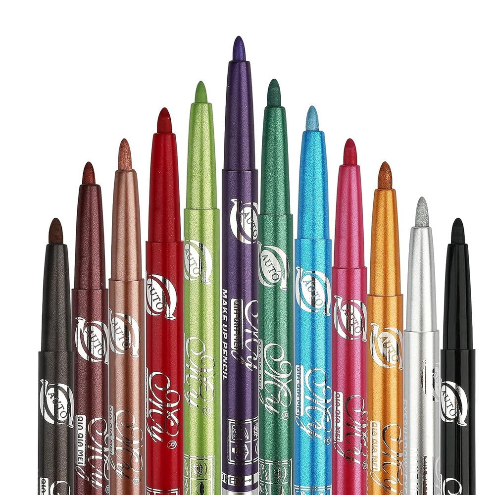 image:imageG2PLUS 12 PCS Colorful Eyebrow Pencil Colored Eyeliners Colorful Liquid Eyeliner for Eyebrow Lip Liner Pencil Pen Makeup Cosmetic Set Kit Tool Waterproof