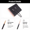 image:imageG2PLUS 100pcs Eyeliner Brush Disposable Pointed Makeup Applicators Black Eyelash Serum Brushes amp Eyeshadow Applicators for Professional Makeup Precise Eye Makeup Beauty Salon ToolsBrown
