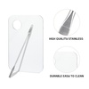 image:imageG2PLUS 2PCS Acrylic Cosmetic Palette with 2PCS SpatulaMakeup Palette Mixing Tray Apply for Eye Shadow Nail Art Pigment Blending RectangleRectangle