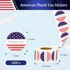 image:imageG2PLUS American Thank You Stickers 500PCS American Flag Stickers 1 inch Round Thank You Patriotic Gift Sticker Star American Flag Label Sticker Roll for Envelope Seals