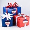image:imageG2PLUS American Thank You Stickers 500PCS American Flag Stickers 1 inch Round Thank You Patriotic Gift Sticker Star American Flag Label Sticker Roll for Envelope Seals